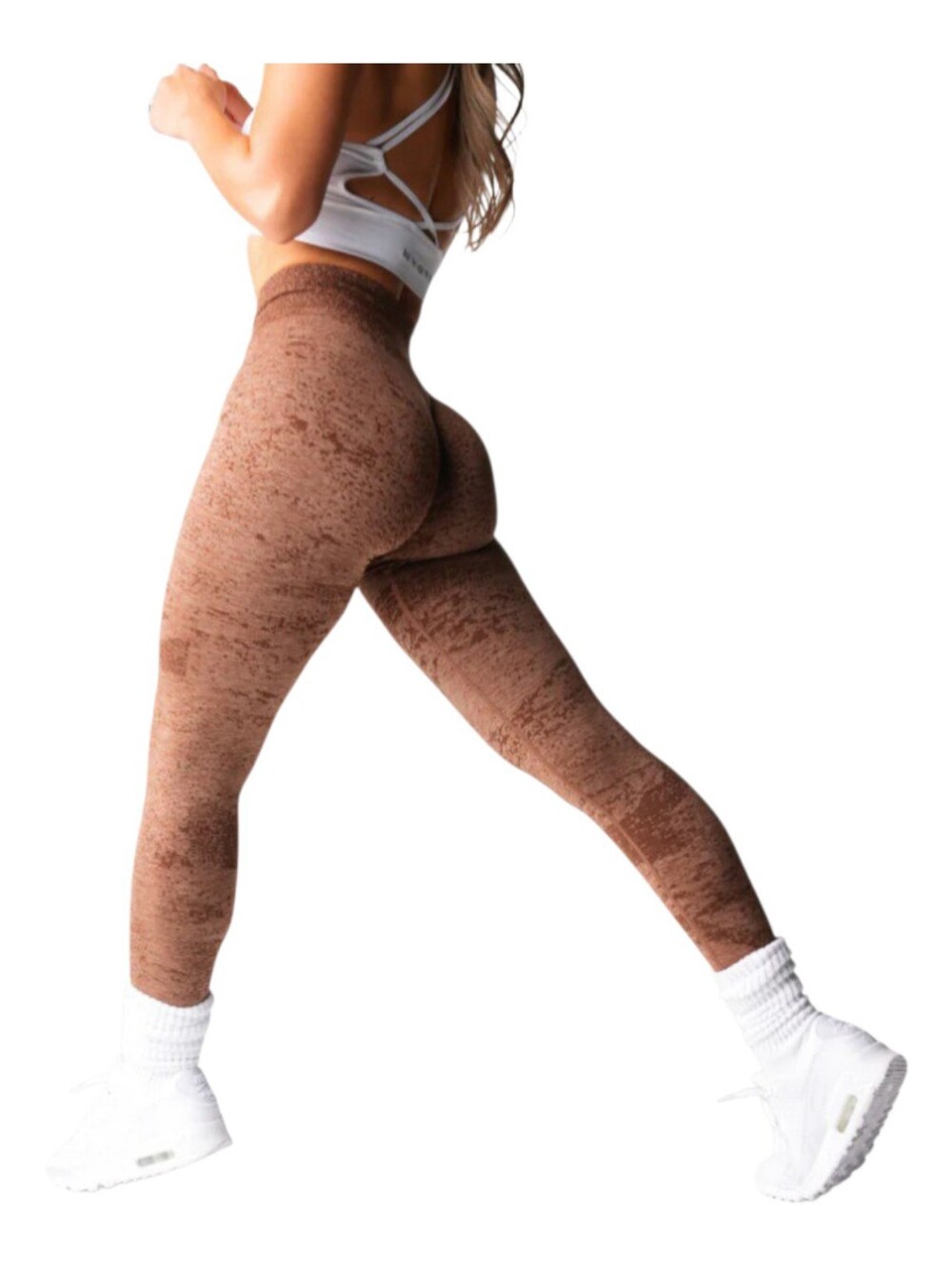 NVGTN Gingerbread Digital Seamless Leggings Stretch Activewear-Sz XS